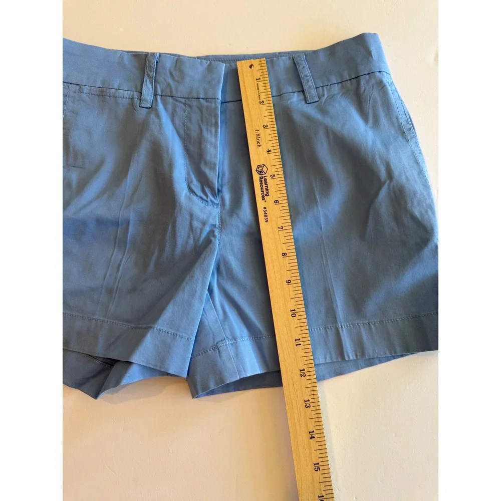 J.Crew Chino Shorts Light‎ Blue Size 00 Cotton Stretch 4 Inch Inseam
